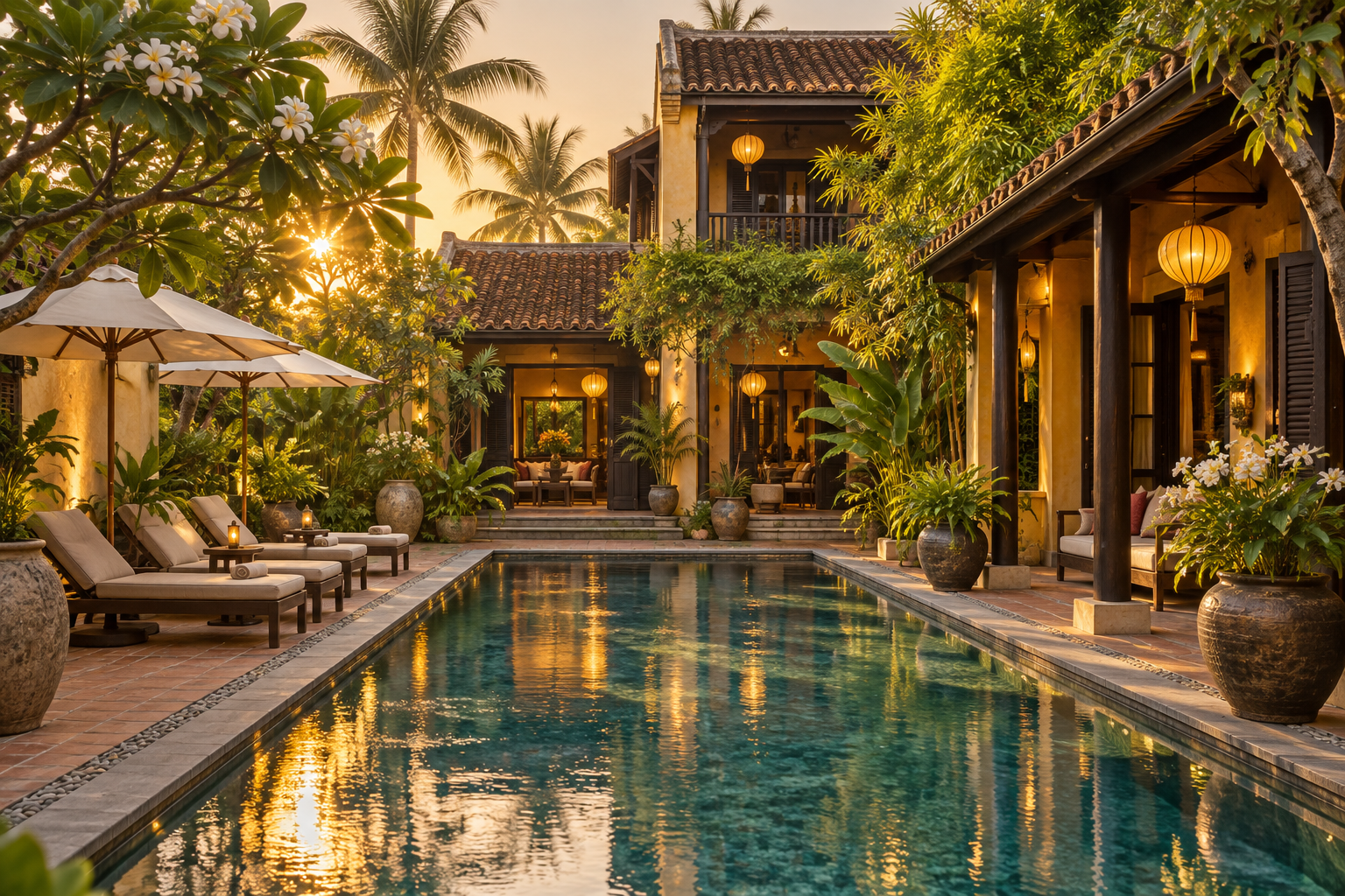 Minh họa mô hình khách sạn boutique, villa